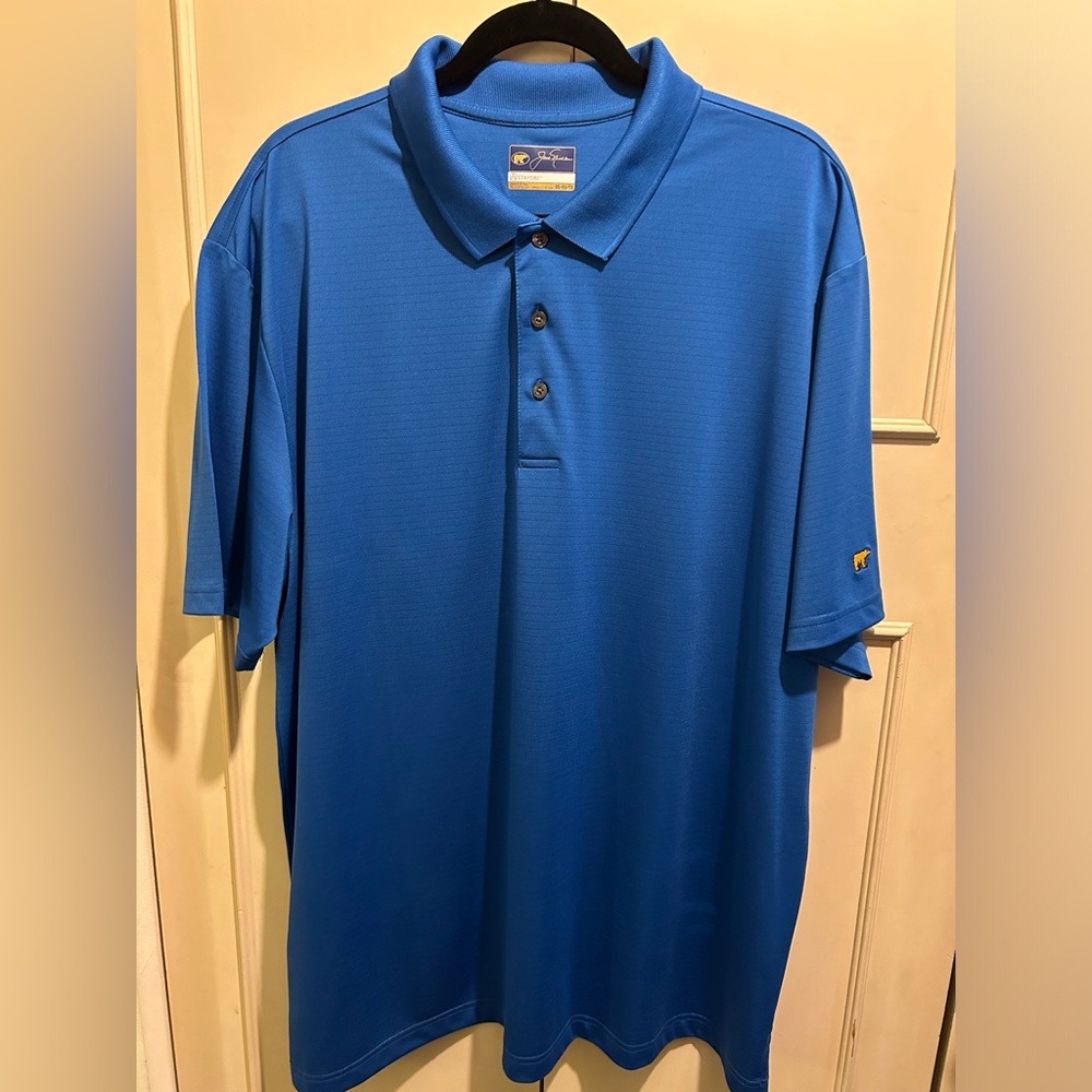 Jack Nicholson Shirt Mens XXL Golf Polo Golden Bear Athletic Parakeet Blue
